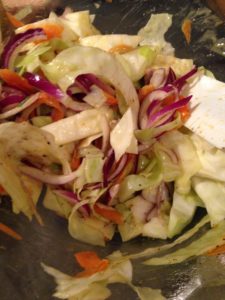 Coleslaw in the making!